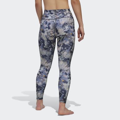 Kvinder Fitness Og Træning Blå adidas Yoga Studio 7/8 tights