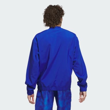 Woven Pullover Crew Sweatshirt