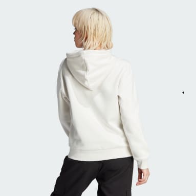 Polera Con Capucha Flower Bordado Blanco Mujer Originals