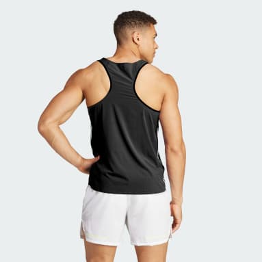 Men Running Black Adizero Promo Running Singlet