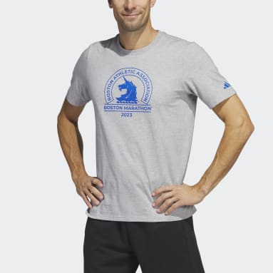 Men's Running Grey Boston Marathon® 2023 Logo Tee
