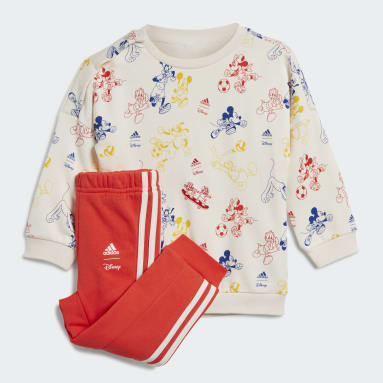Infant  Toddler Sportswear White adidas x Disney Mickey Mouse Crewneck and Jogger Set