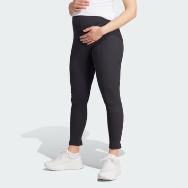 Women Sportswear Black Leggings (Maternity)