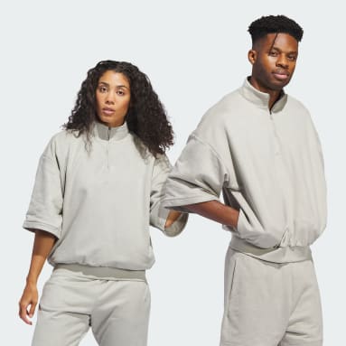Felpa da basket Sueded 3/4 Half-Zip Beige Basket