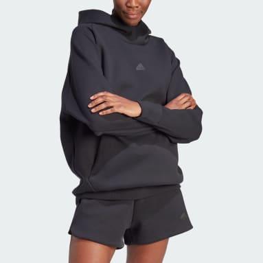 ผู้หญิง Sportswear สีดำ เสื้อฮู้ด adidas Z.N.E. Overhead