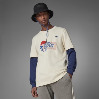 Men Originals White Blue Version Loop T-Shirt