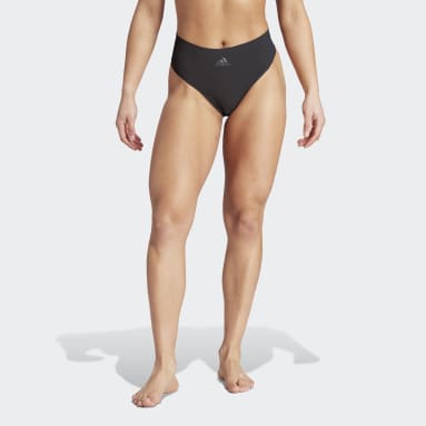 Women Training Black Active Seamless Micro Stretch Thong 2 Pack