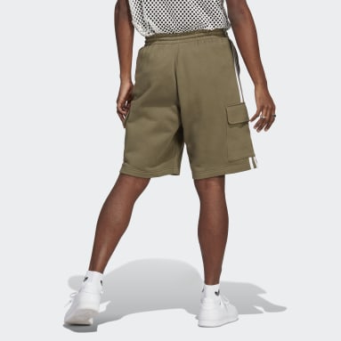 Men's Originals Green Adicolor Classics 3-Stripes Cargo Shorts