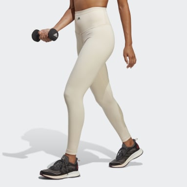 Calzas Sports Club Tiro Alto 7/8 Beige Mujer Training