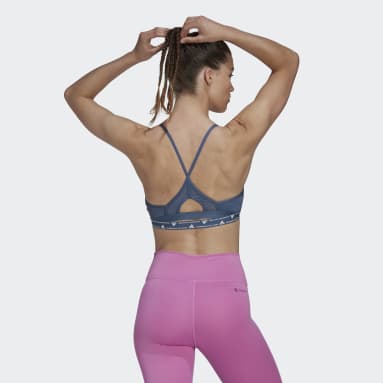 Women Yoga Blue Aeroreact Training Light-Support Bra
