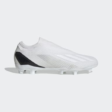 Soccer White X Speedportal.3 Laceless Firm Ground Soccer Cleats