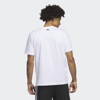 T-shirt de basketball graphique Lil' Stripe blanc Hommes Basketball