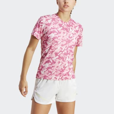 Camiseta Own the Run Camo Running Rosa Mujer Running