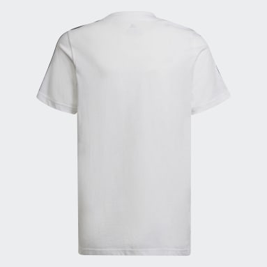 T-shirt adidas Essentials 3-Stripes Bianco Ragazzo Sportswear