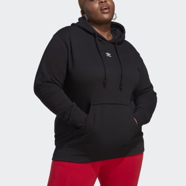 Frauen Originals adicolor Essentials Regular Hoodie – Große Größen Schwarz