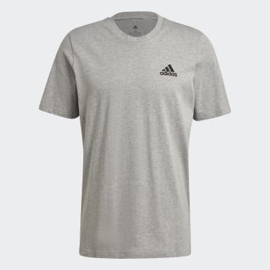 Men sport_inspired Grey Essentials Embroidered Small Logo Tee