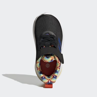 Scarpe FortaRun Sport Running Elastic Lace and Top Strap Nero Bambini Sportswear