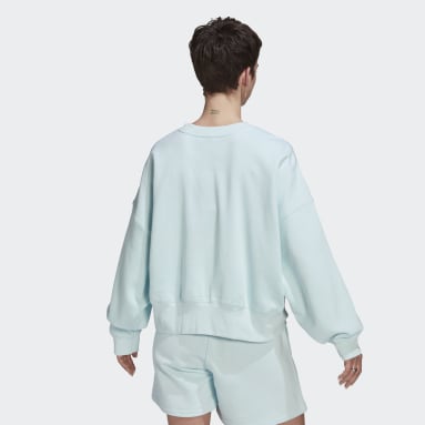 Women Originals Blue Adicolor Essentials Fleece Sweatshirt