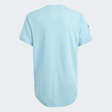 Jungen Tennis Club Tennis 3-Streifen T-Shirt Türkis