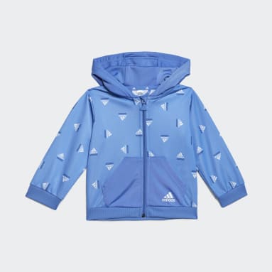 Survêtement en polyester scintillant Brandlove Bleu Enfants Sportswear