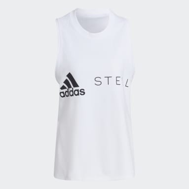 Women adidas by Stella McCartney White adidas by Stella McCartney Sportswear Logo Tank Top