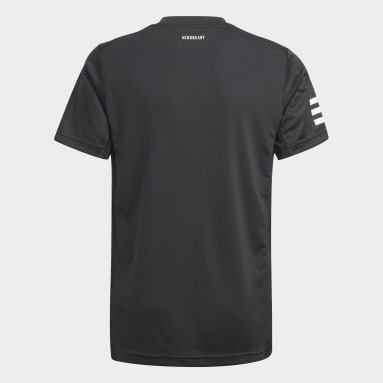Playera de Tenis Club 3 Franjas Negro Niño Tennis