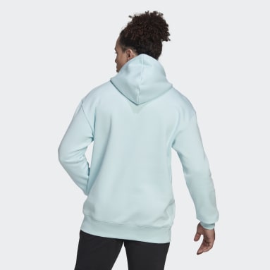 Essentials FeelVivid Cotton Fleece Drop Shoulder Hettegenser Blå