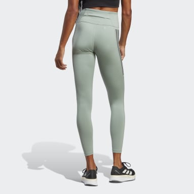 Ženy Beh zelená Legíny DailyRun 3-Stripes 7/8