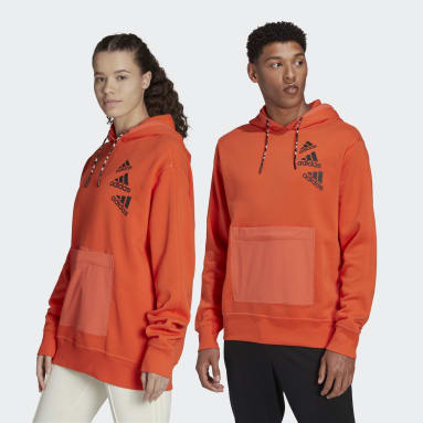 Sudadera con Gorro Essentials BrandLove Felpa (Unisex) Naranja Sportswear