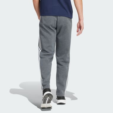 Men's Sportswear Grey Essentials 3-Stripes Open Hem Fleece Pants
