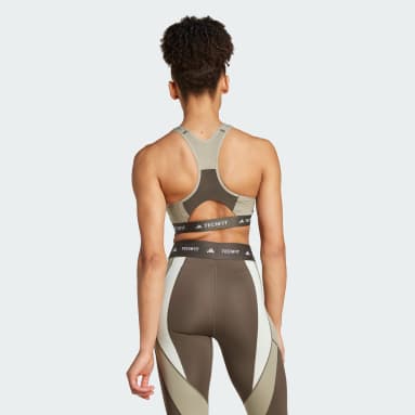 TECHFIT Medium-Support High-Neck Colorblock Beha