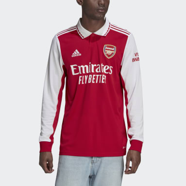 Men's Soccer Red Arsenal 22/23 Long Sleeve Home Jersey
