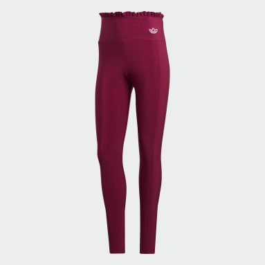 Women Gym & Training Burgundy Leggings