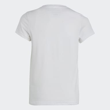 T-shirt de Algodão Essentials Branco Raparigas Sportswear