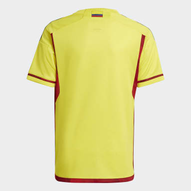Boys Football Yellow Colombia Home Jersey
