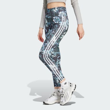 Legginsy Allover Print Flower Czerń