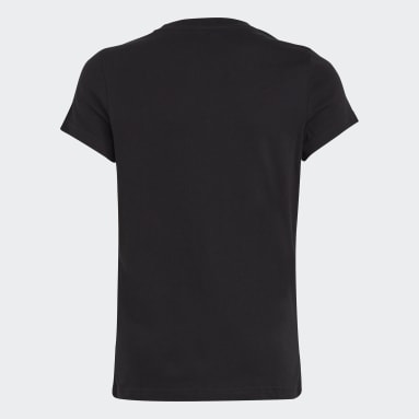 Camiseta Essentials Big Logo Cotton Negro Niña Sportswear