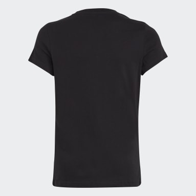 Youth 8-16 Years Sportswear Black Essentials Big Logo Cotton Tee