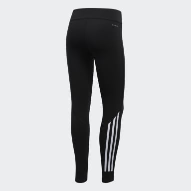 Run It 3-Stripes 7/8 Tights Svart