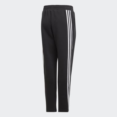 Pantalon 3-Stripes Doubleknit Tapered Leg Noir Garçons Sportswear
