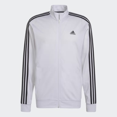 Άνδρες Sportswear Λευκό Primegreen Essentials Warm-Up 3-Stripes Track Jacket
