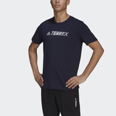 Muži TERREX modrá Tričko Terrex Classic Logo