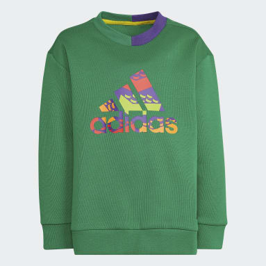 Conjunto de Polerón y Pantalón adidas x Classic LEGO® Verde Niño Sportswear