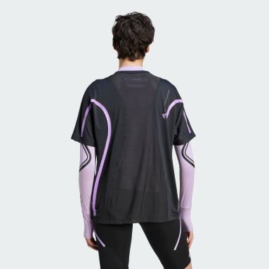 Women Running Black 스텔라 트루페이스 러닝 루즈 티