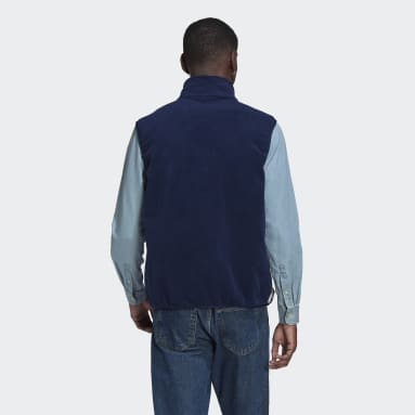 Mænd Originals Blå Adicolor 3-Stripes Fleece vest