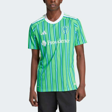 Camiseta personalizada auténtica primaria adidas verde Seattle Sounders FC  2021 para hombre