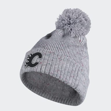 Bonnet moucheté à revers et pompon Flames gris Femmes Hockey