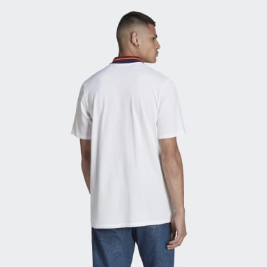 Men Football White Spain DNA Polo Shirt
