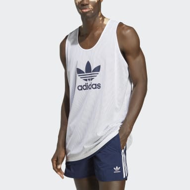 Maillot Adicolor Classics Basketball Trefoil Bleu Hommes Originals