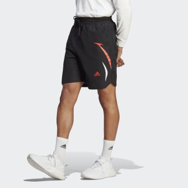 Men Sportswear Black Colorblock Woven Shorts